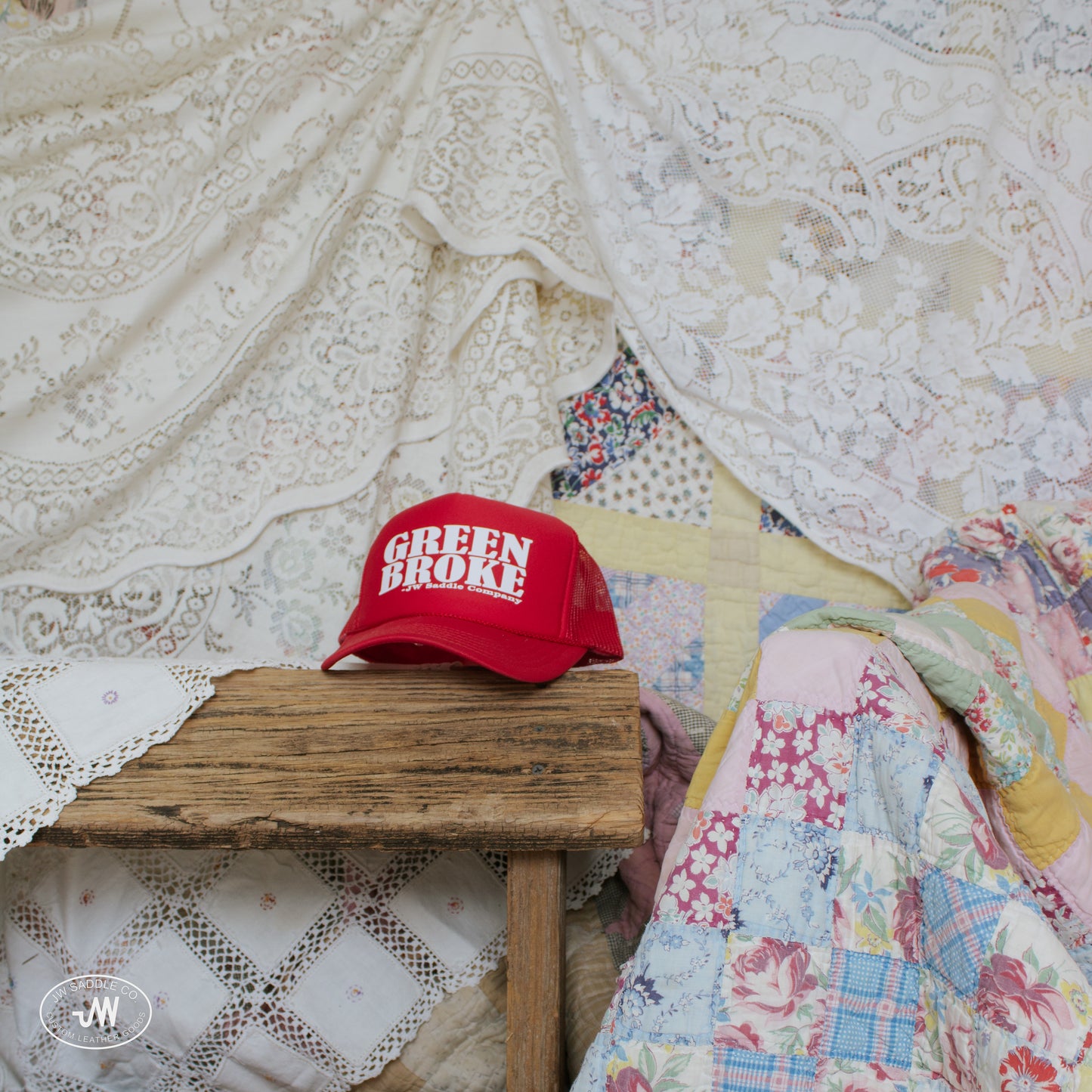Red "GREEN BROKE" Trucker Cap