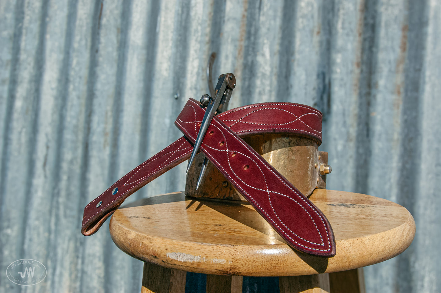 Stitched Latigo Belt 24"