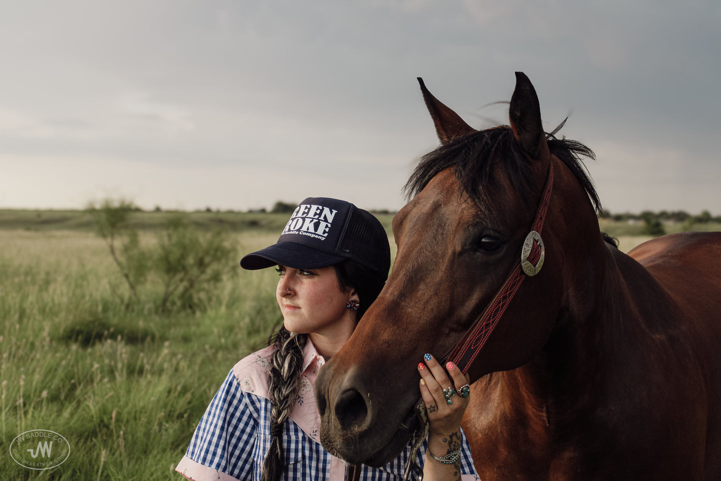Green Brooke Cap- Navy