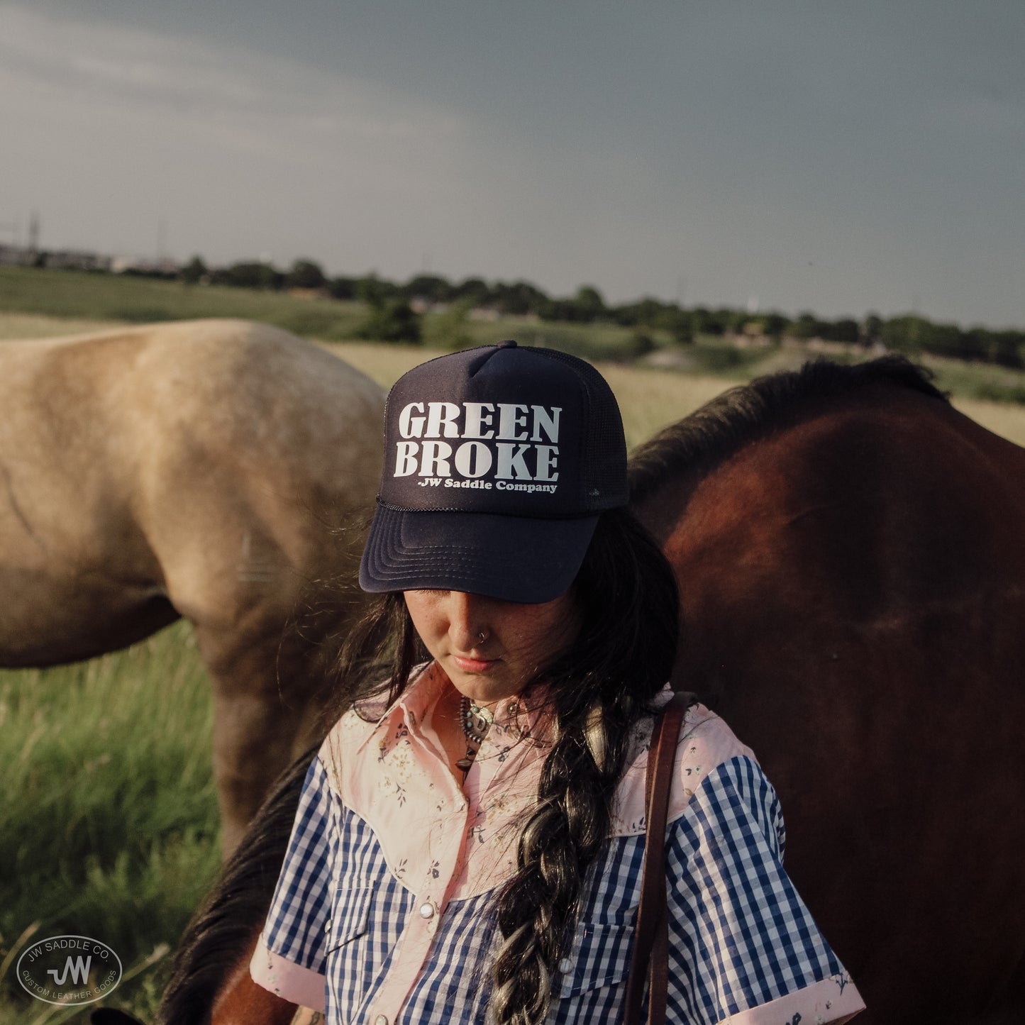 Green Brooke Cap- Navy