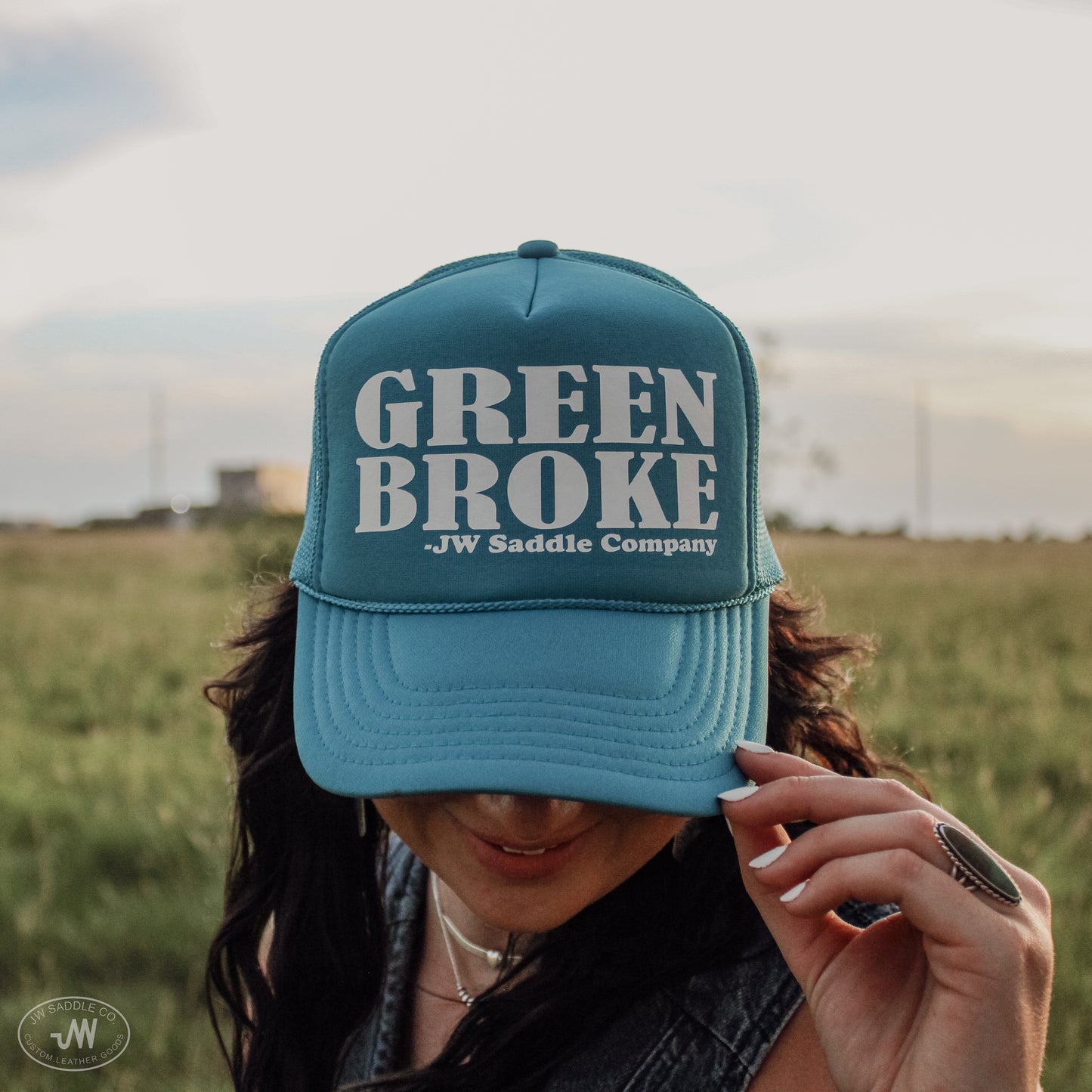Green Broke Cap- Turquoise