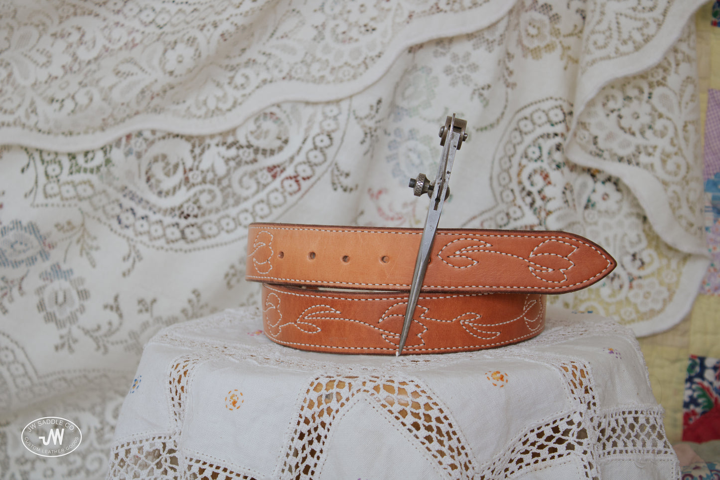 Full Tulip Stitched Belt 33"