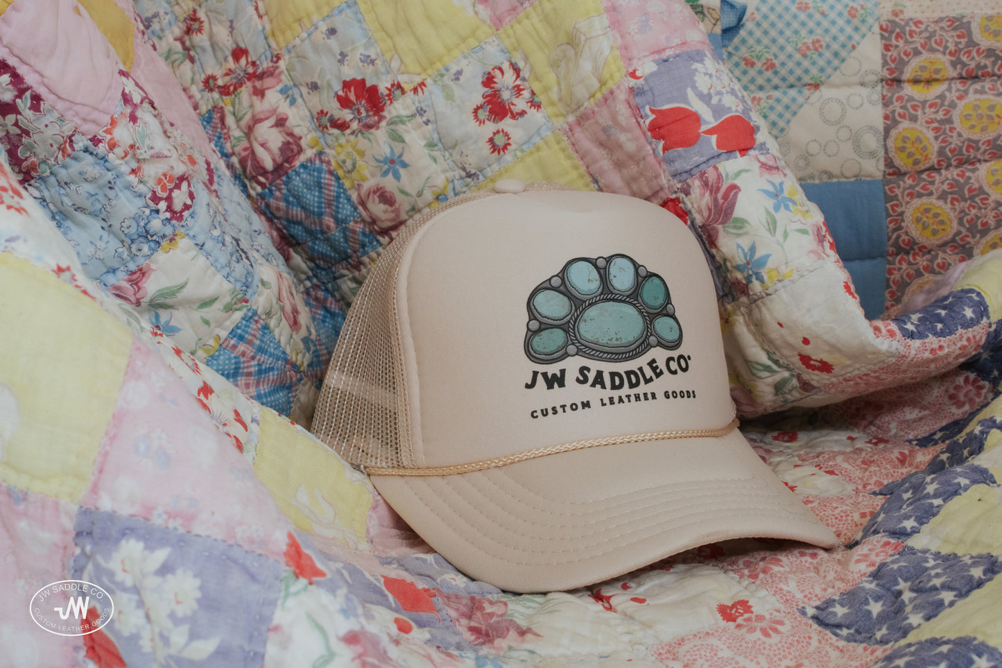 Tan Cluster Trucker Cap