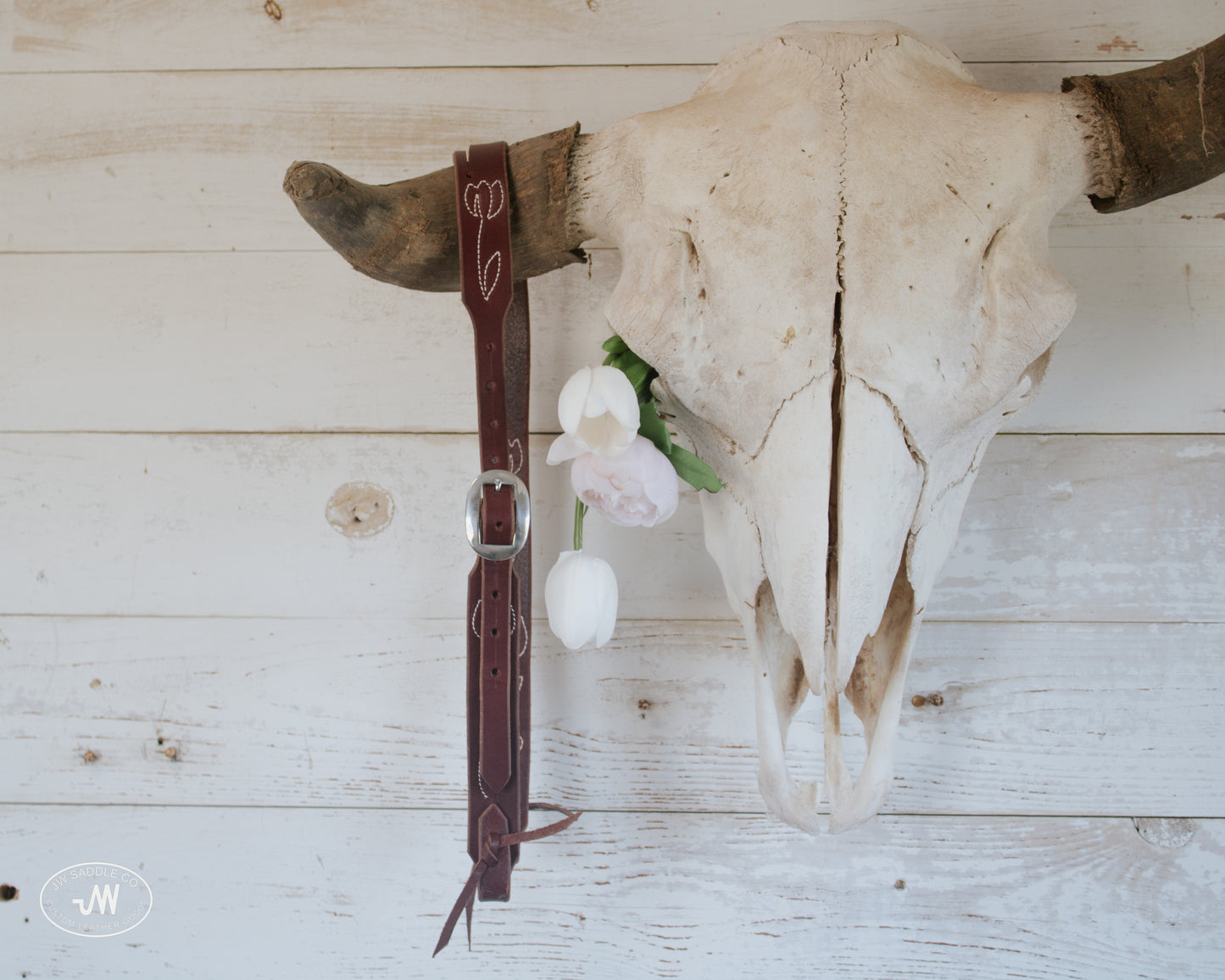 Latigo Tulip Stitched Headstall