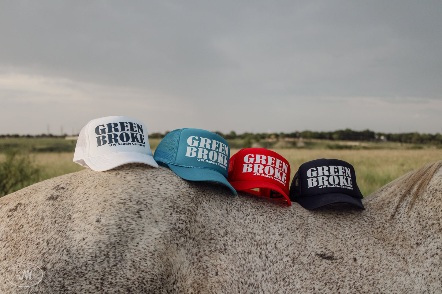 Green Broke Cap- White